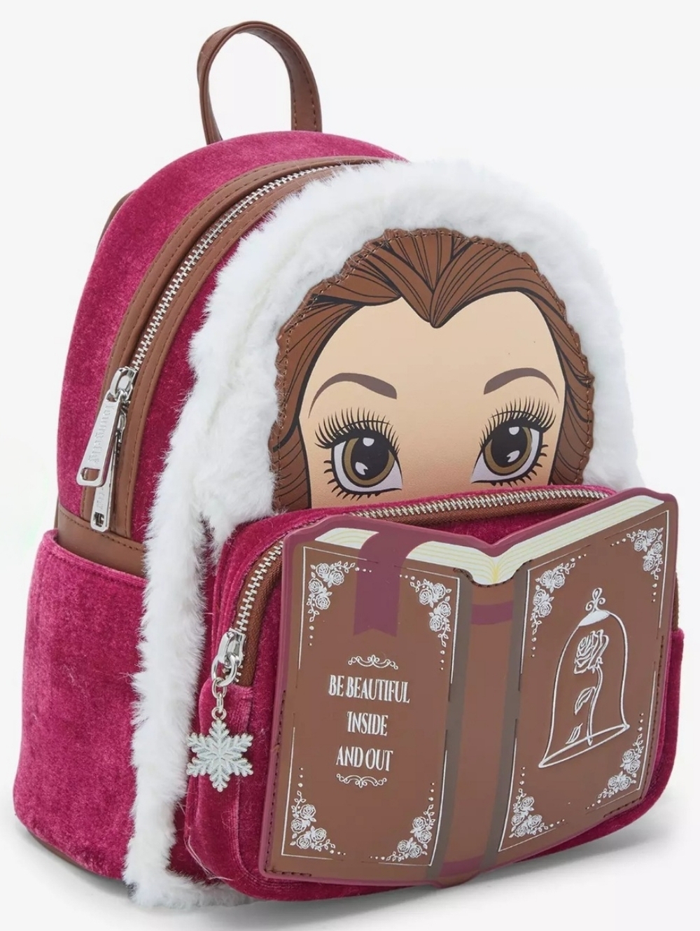 Loungefly Disney Winter Belle Cosplay Beauty and the Beast Backpack - Picture 2 of 10